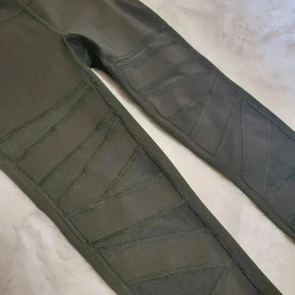 Lululemon Wunder Under Pant (Hi-Rise) *Tech Mesh 28" Sage Green Size 2 - Picture 4 of 7